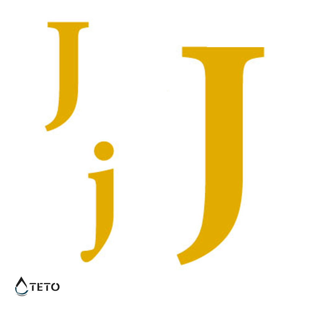 Letra J - Set Metalizado Tatuajes Temporales