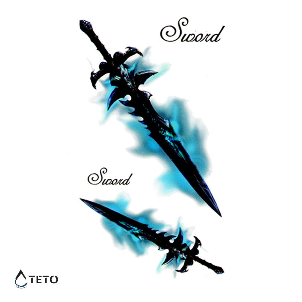 Espada De Fantasía - Set Pequeño Tatuajes Temporales