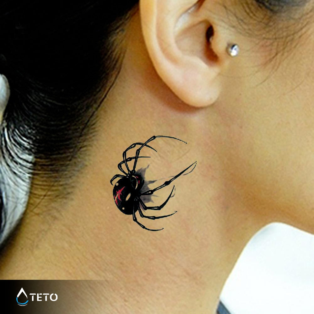 Araña 3D - Set Pequeño Tatuajes Temporales