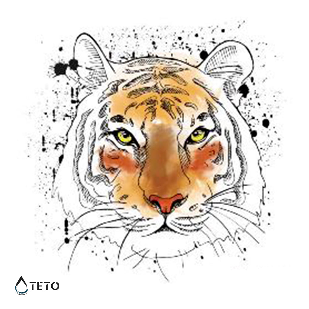 Tigre - Pequeño Tatuajes Temporales