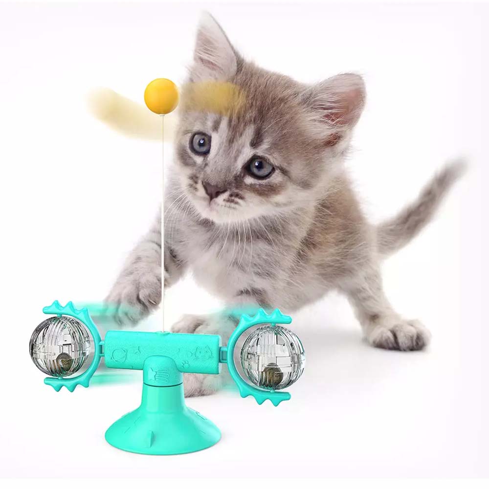 Juguete Para Gatos Giratorio Adherible