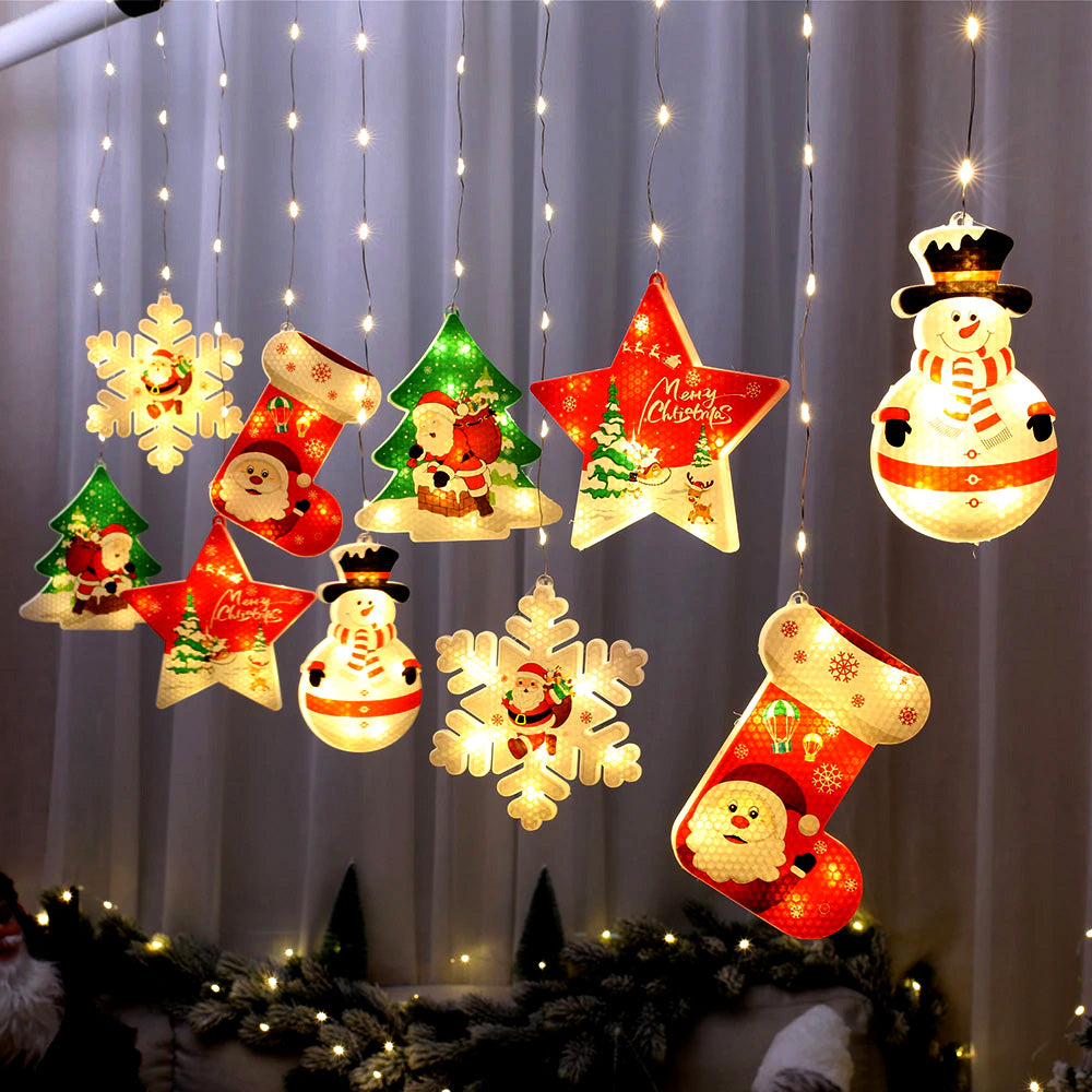 Adornos navideños con luces