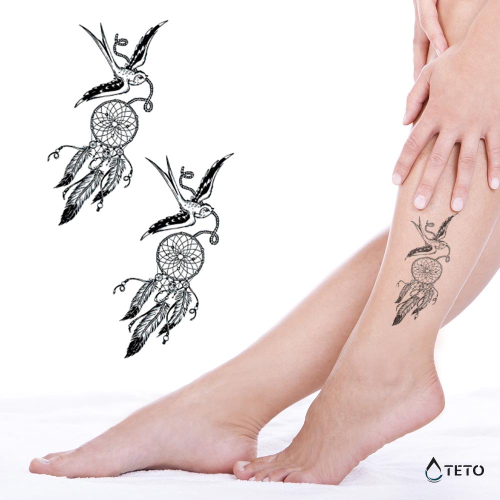 Atrapasueños Con Aves - Set Pequeño Tatuajes Temporales
