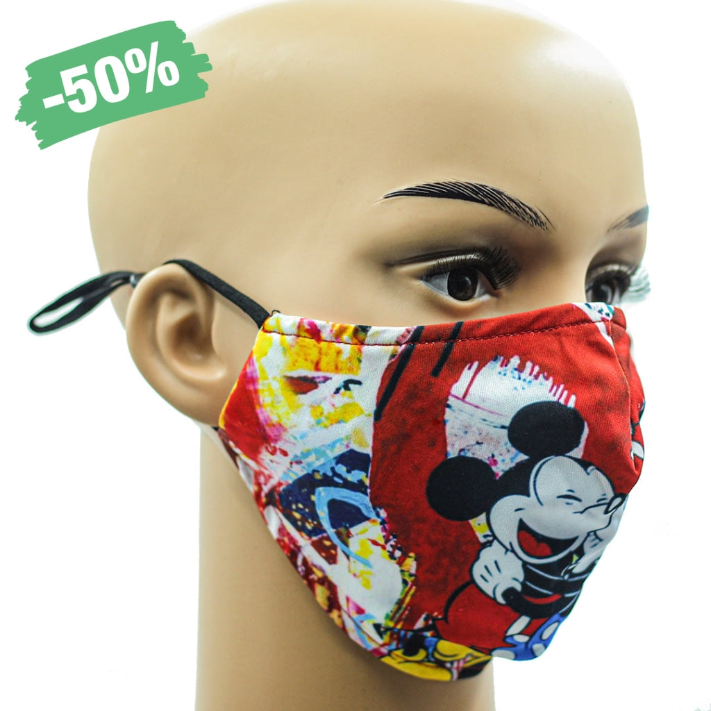 Mascarillas Mickey Y Minney Mouse - Rojo Maska